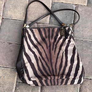 Animal Print Coach Purse - bucket / hobo style.